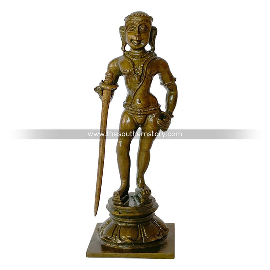 Palani Murugan Antique Bronze Idol (4 inch)