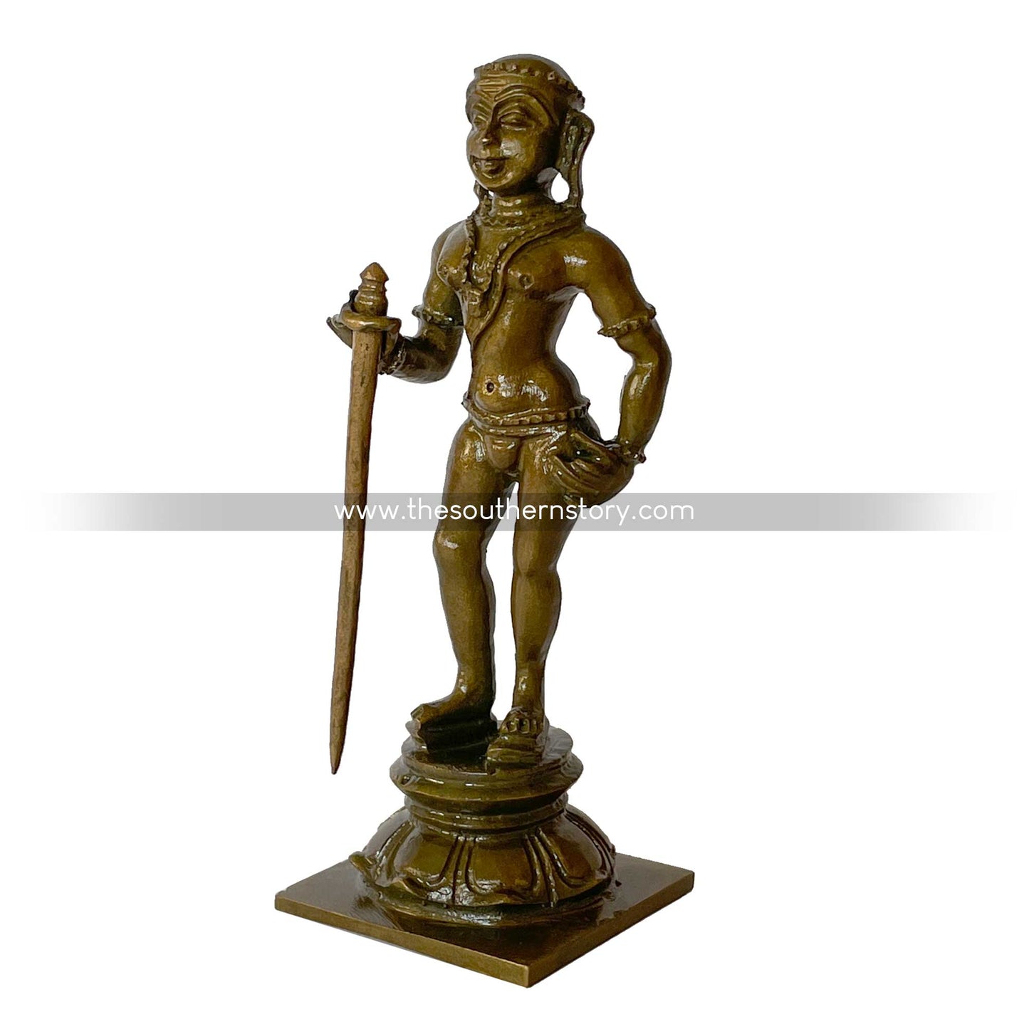 Palani Murugan Antique Bronze Idol (4 inch)