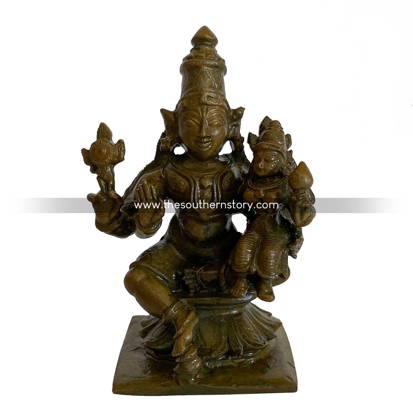 Lakshmi Narayanan Antique Bronze Idol (3 inch)
