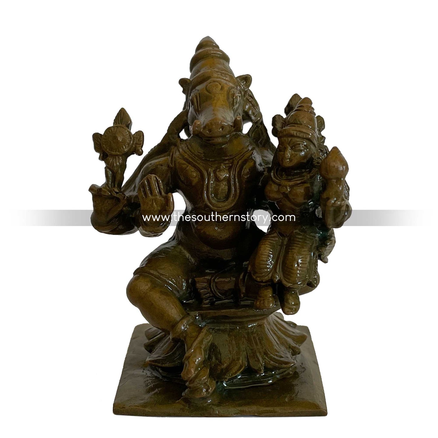 Lakshmi Varahar Antique Bronze Idol (3 inch)
