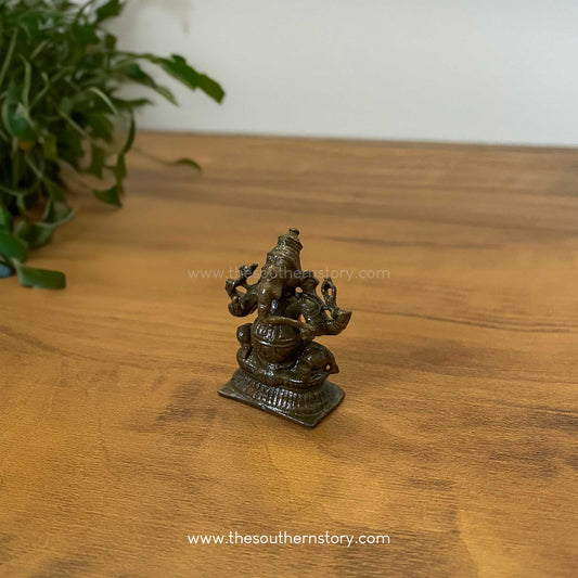 Ganesha Antique Bronze Idol (1.5 inch)