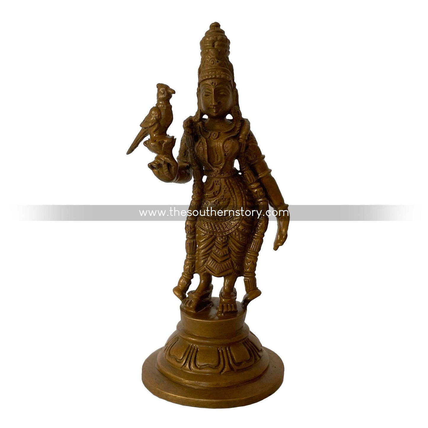 Meenakshi Amman Antique Bronze Idol (4 inch)