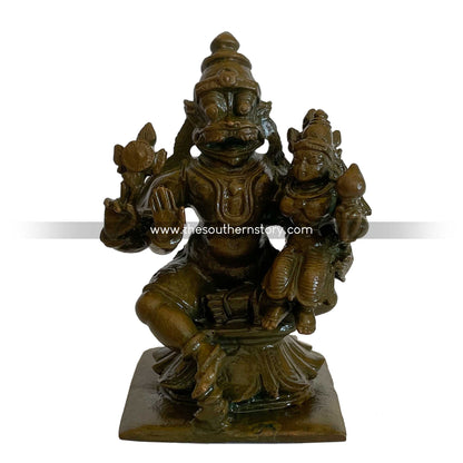 Lakshmi Narashimhar Antique Bronze Idol (3 inch)
