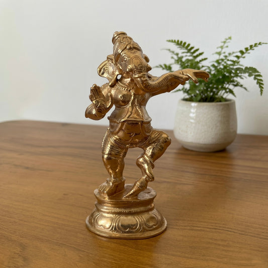 Narthana Ganesha Bronze Idol (3.5 inch)