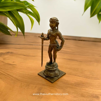 Palani Murugan Antique Bronze Idol (4 inch)