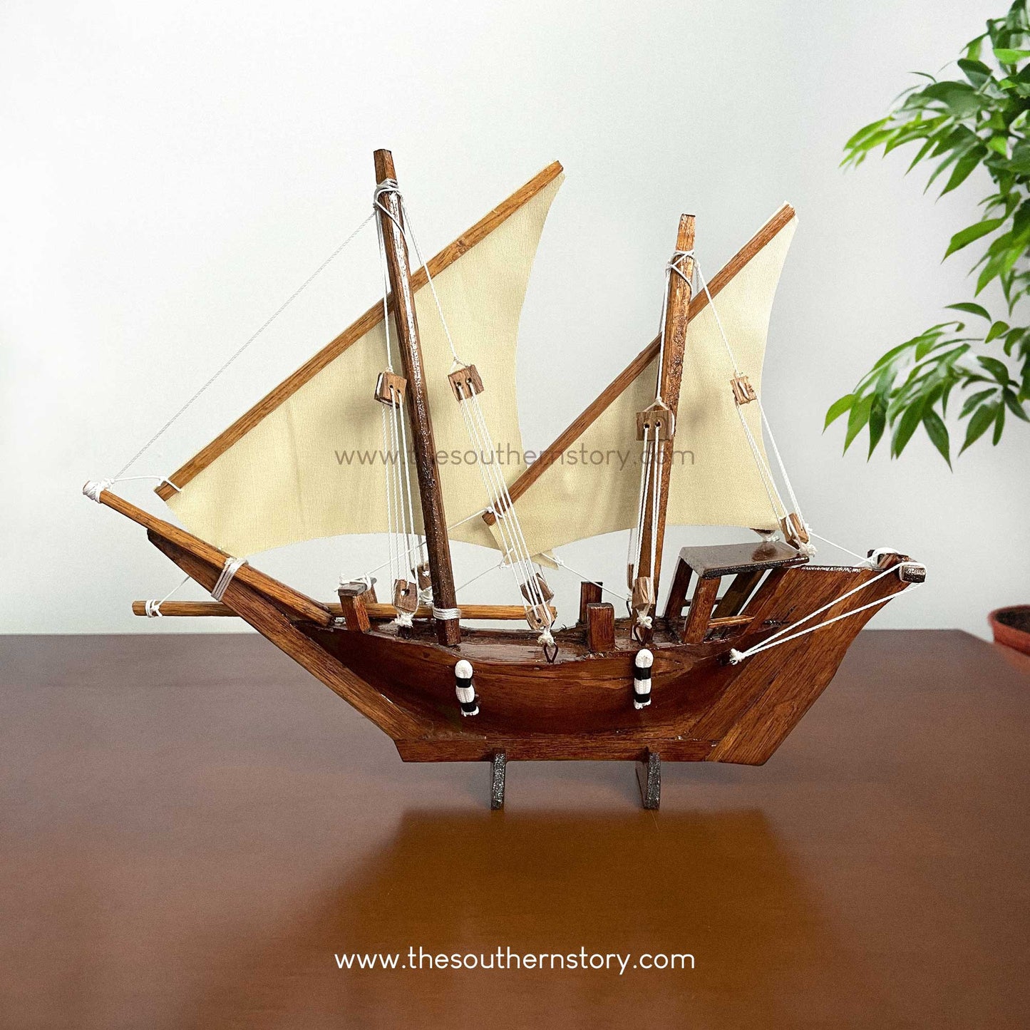 Uru Wooden Boat (11”)- Handcrafted Traditional Wooden Boat from Bepore, Kerala