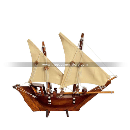 Uru Wooden Boat (11”)- Handcrafted Traditional Wooden Boat from Bepore, Kerala