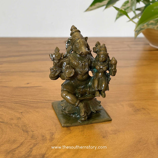 Lakshmi Varahar Antique Bronze Idol (3 inch)