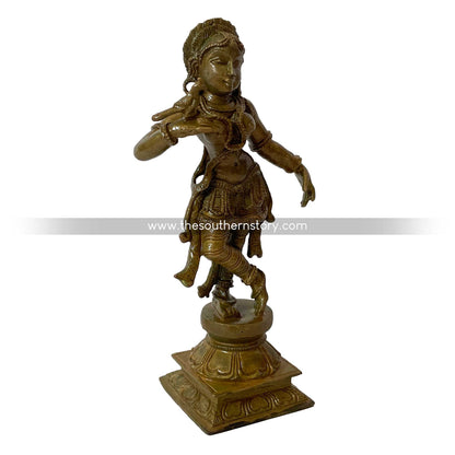 Apsara / Dancing lady Antique Bronze Idol (6 inch)