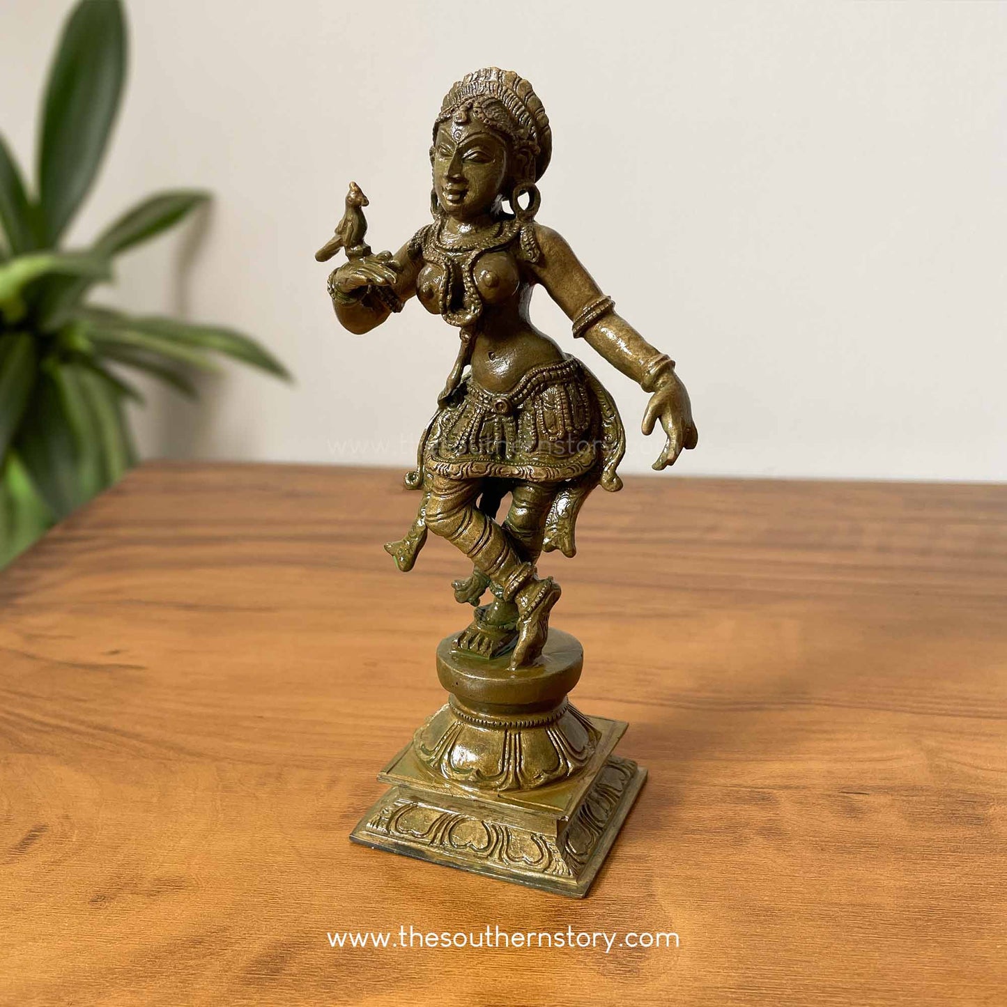 Apsara / Dancing lady Antique Bronze Idol (6 inch)