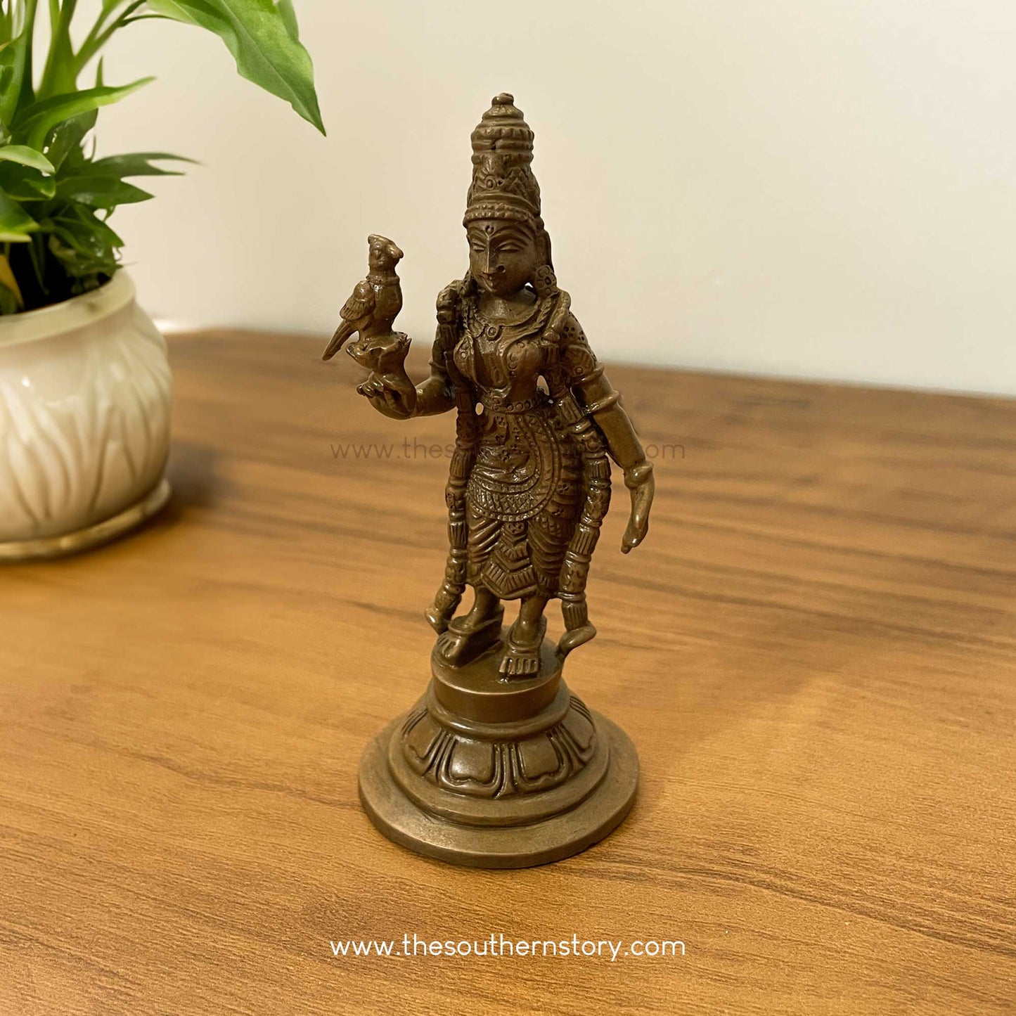 Meenakshi Amman Antique Bronze Idol (4 inch)
